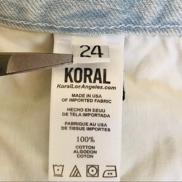 KORAL Women’s Size 24 Relaxed Distressed Skinny Jeans in Ice Wash - Picture 12 of 13
